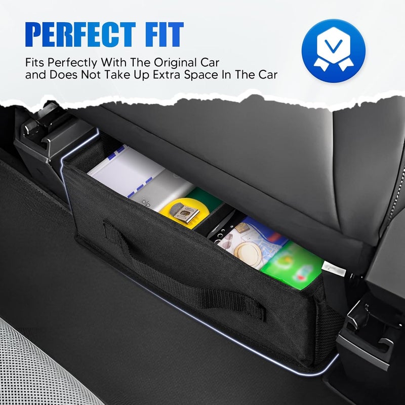 AUTOFIT 2PCS Cybertruck Under Seat Storage Box - Truck Under Seat Tool Box for 2024 2025 Tesla Cybertruck with Removable Dividers, 600D Oxford Cloth, Cybertruck accessories Mesh Organizer - Image 3